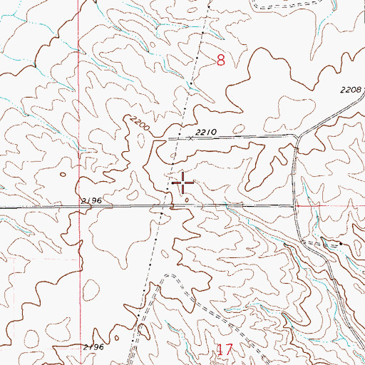 Topographic Map of 23N59E08CDDB01 Well, MT