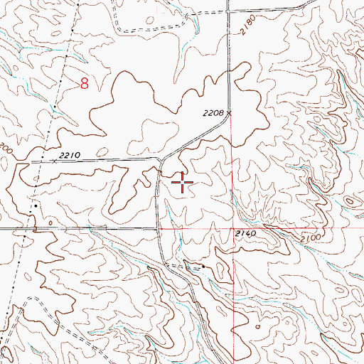 Topographic Map of 23N59E08DD__01 Well, MT