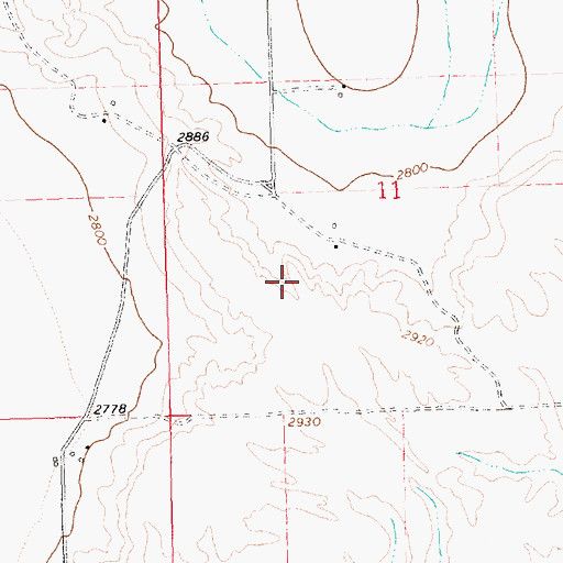 Topographic Map of 23N24W11CAC_01 Well, MT