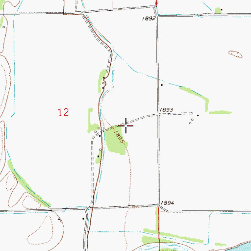 Topographic Map of 23N59E12DA__02 Well, MT