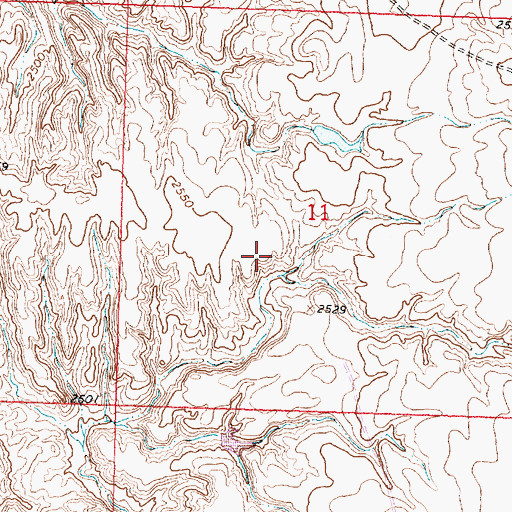 Topographic Map of 23N31E11CA__01 Well, MT