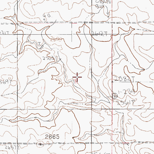 Topographic Map of 23N54E11ACDD01 Well, MT