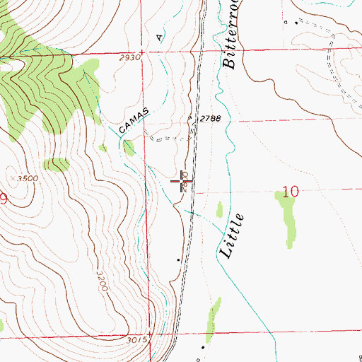 Topographic Map of 23N24W10BCDD01 Well, MT