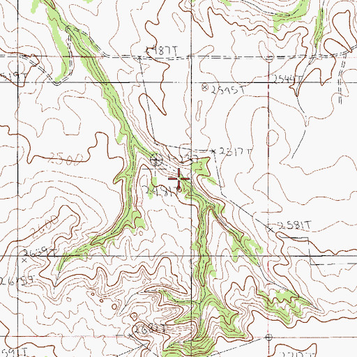 Topographic Map of 23N54E08ACDB01 Well, MT