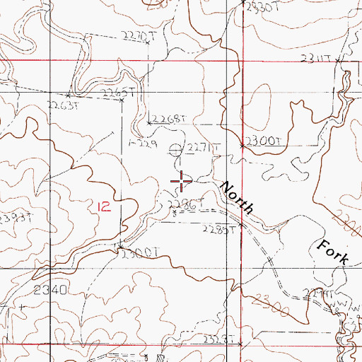 Topographic Map of 23N51E12ADCC01 Well, MT