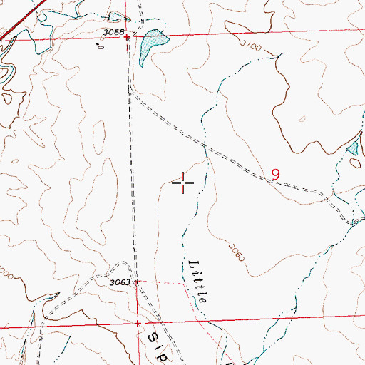 Topographic Map of 23N24E09CBA_01 Well, MT