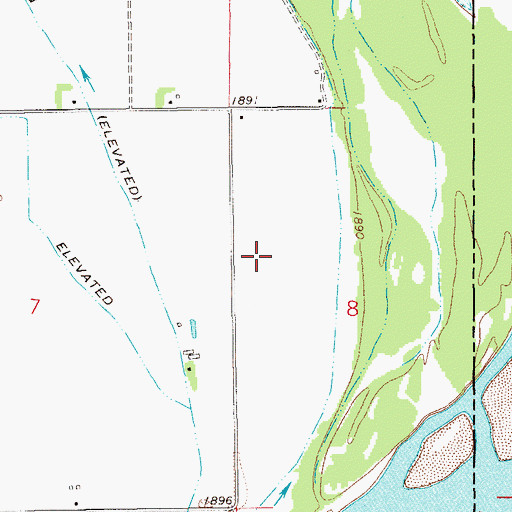 Topographic Map of 23N60E08BC__01 Well, MT