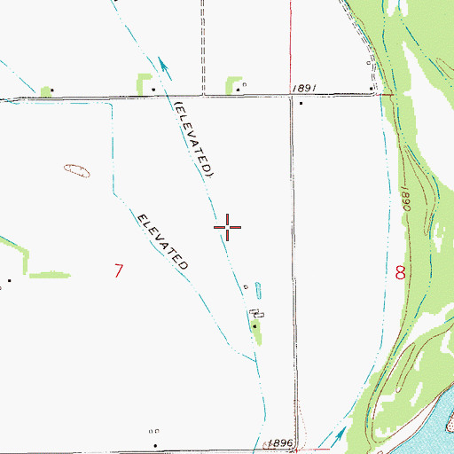 Topographic Map of 23N60E07AD__01 Well, MT
