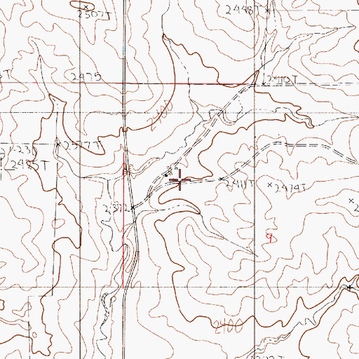 Topographic Map of 23N52E09BCAB01 Well, MT