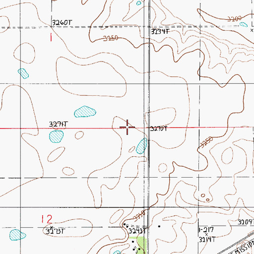 Topographic Map of 23N05E24DDDA01 Well, MT