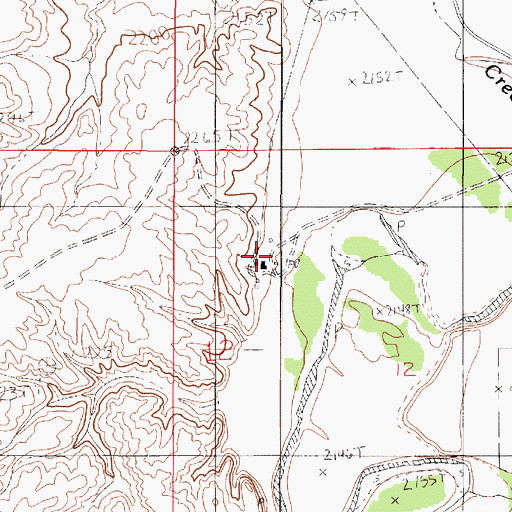 Topographic Map of 23N50E12BCAA01 Well, MT