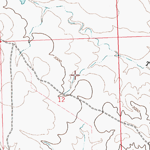 Topographic Map of 13N28E31CDD_01 Well, MT