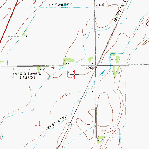 Topographic Map of 23N59E11AA__01 Well, MT