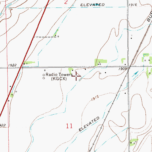 Topographic Map of 23N59E11AB__01 Well, MT