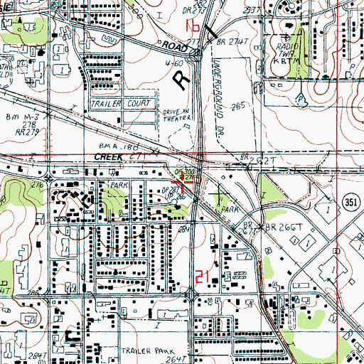 Topographic Map of Lateral Number 5, AR