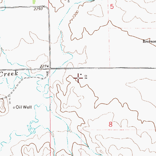 Topographic Map of 23N58E08BABC01 Well, MT