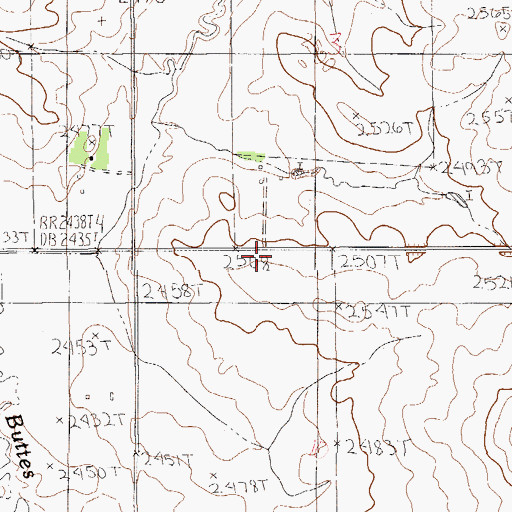 Topographic Map of 23N56E09BAA_01 Well, MT