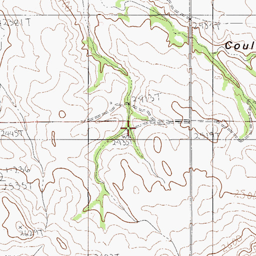 Topographic Map of 23N54E07ABAB01 Well, MT