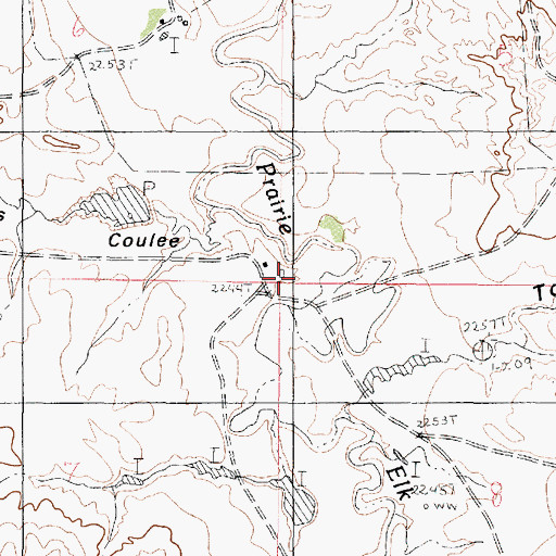 Topographic Map of 23N46E05CCCC01 Well, MT