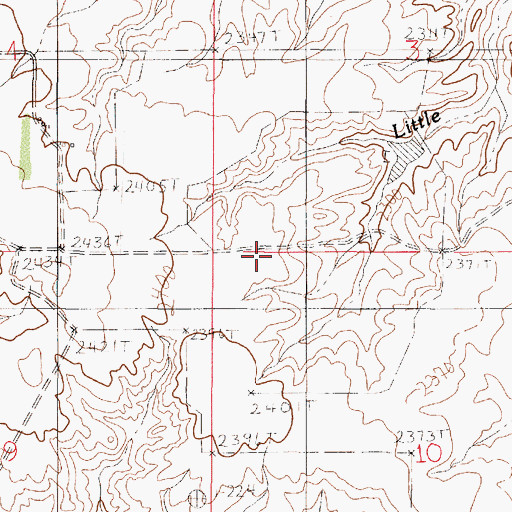 Topographic Map of 23N50E10BBBA01 Well, MT