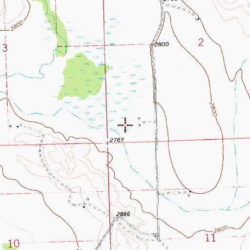 Topographic Map of 23N24W02CCD_01 Well, MT