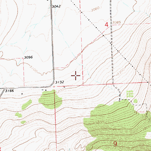Topographic Map of 23N21W04CCD_01 Well, MT