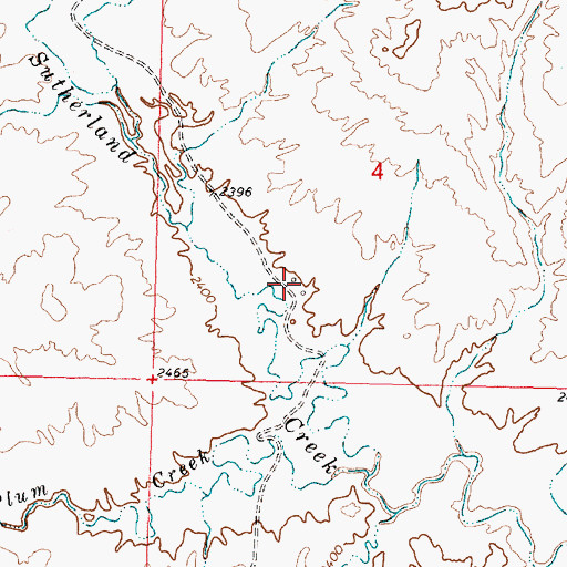 Topographic Map of 23N36E04CDBA01 Well, MT