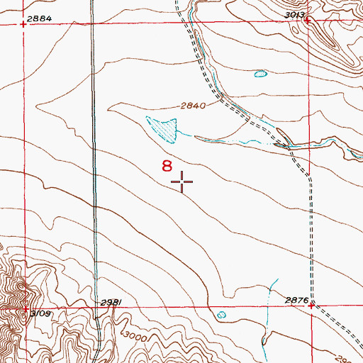 Topographic Map of 23N15E08DBBD01 Well, MT