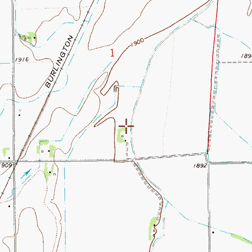 Topographic Map of 23N59E01DC__01 Well, MT
