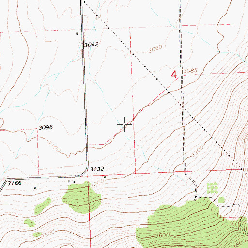 Topographic Map of 23N21W04CBD_01 Well, MT