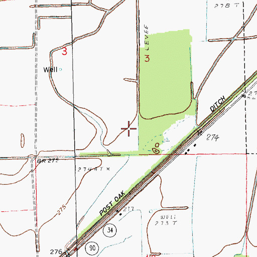 Topographic Map of Lateral Number 7, AR