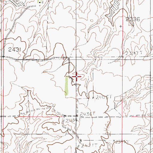 Topographic Map of 23N50E04DBCD01 Well, MT