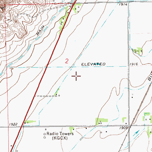 Topographic Map of 23N59E02DB__01 Well, MT