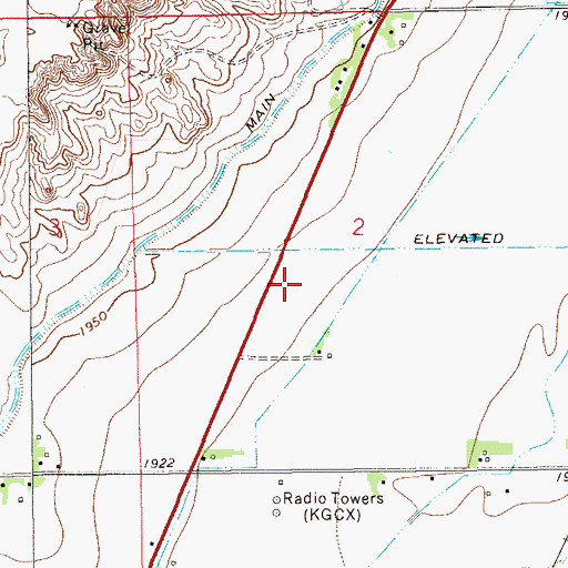 Topographic Map of 23N59E02CA__01 Well, MT