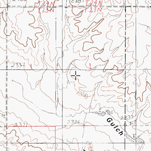 Topographic Map of 23N49E01DDD_01 Well, MT