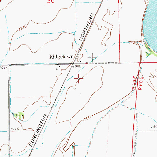 Topographic Map of 23N59E01AB__01 Well, MT