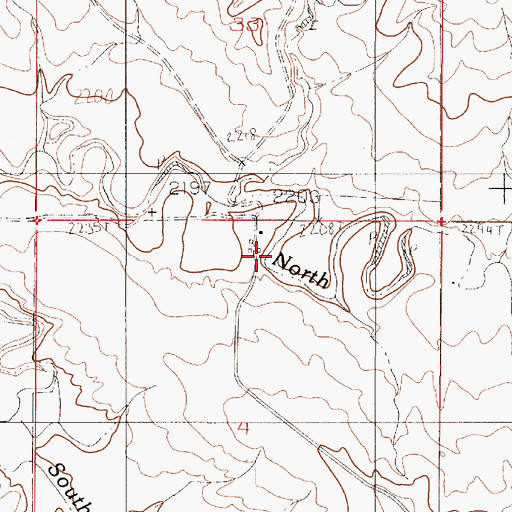 Topographic Map of 23N51E04ABBC01 Well, MT