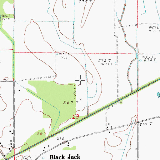 Topographic Map of Lateral Number 9, AR