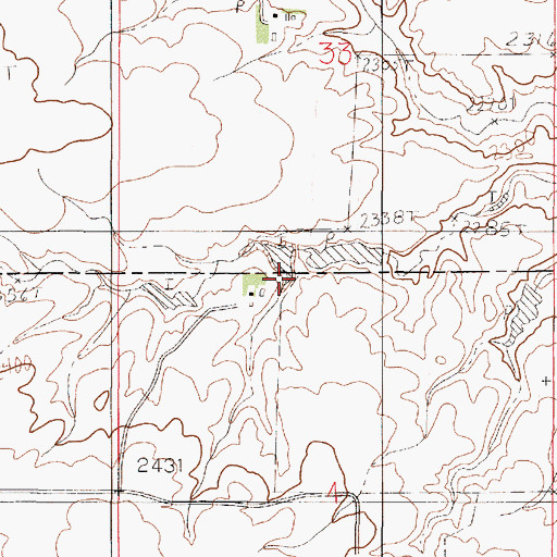 Topographic Map of 23N50E04BABA01 Well, MT