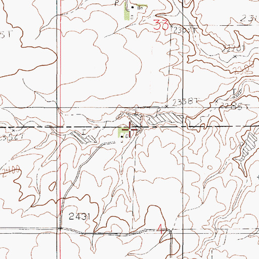 Topographic Map of 23N50E04BABB01 Well, MT