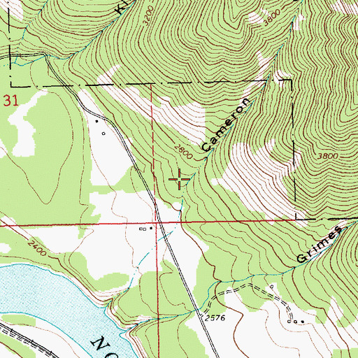 Topographic Map of 24N30W32CCAC01 Spring, MT