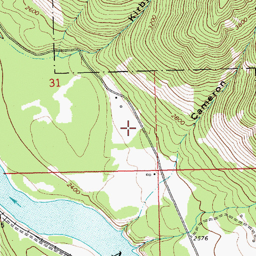 Topographic Map of 24N30W31DDAB01 Well, MT