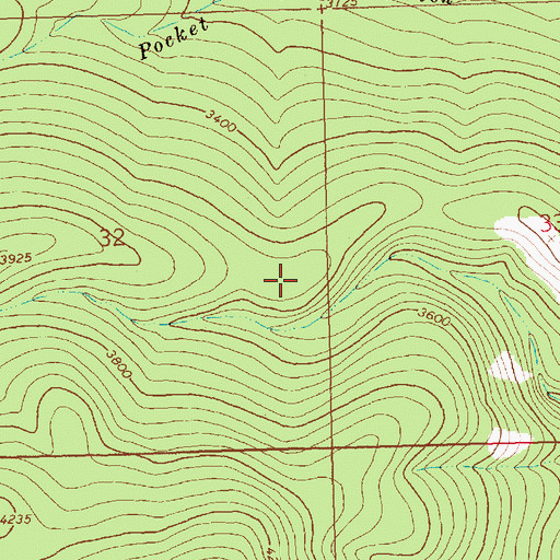 Topographic Map of 24N24W32DAA_01 Well, MT
