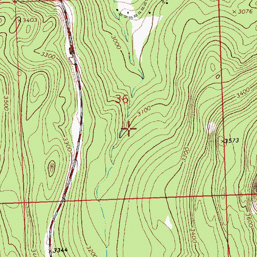 Topographic Map of 24N21W36DBCA01 Well, MT