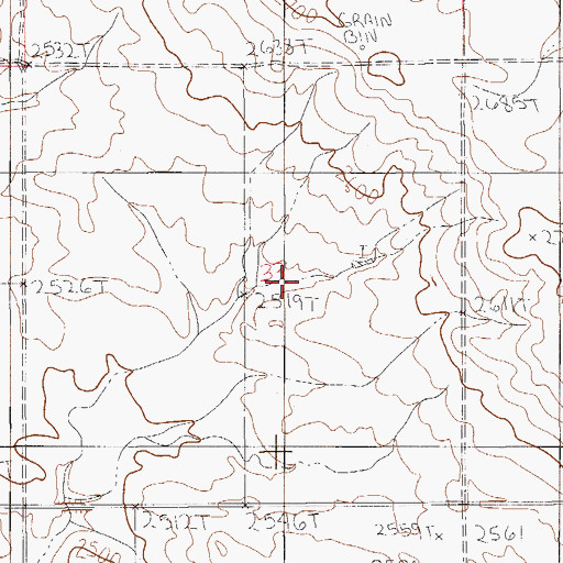 Topographic Map of 24N55E33ACCD01 Well, MT