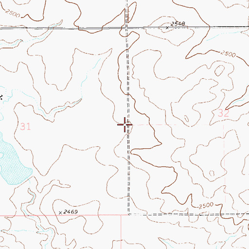 Topographic Map of 24N57E32CBBB01 Well, MT