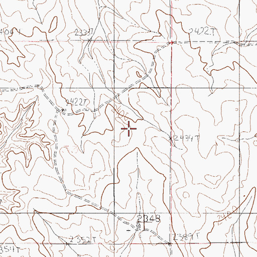 Topographic Map of 24N53E33BDAD01 Well, MT