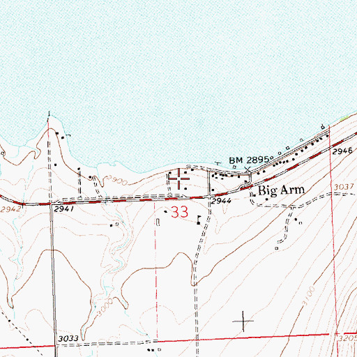 Topographic Map of 24N21W33ACC_01 Well, MT