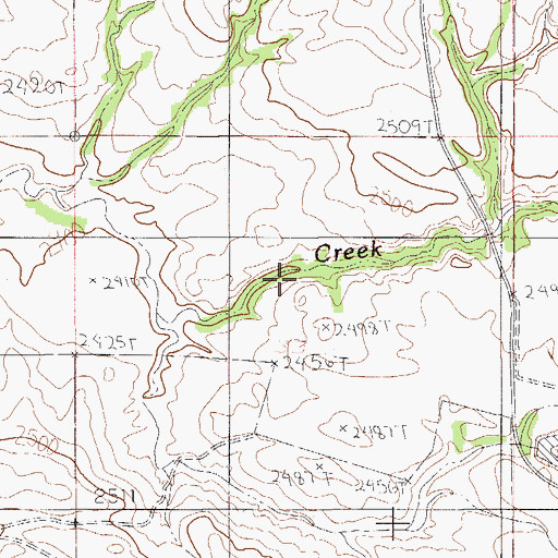 Topographic Map of 24N54E30DCBC01 Well, MT