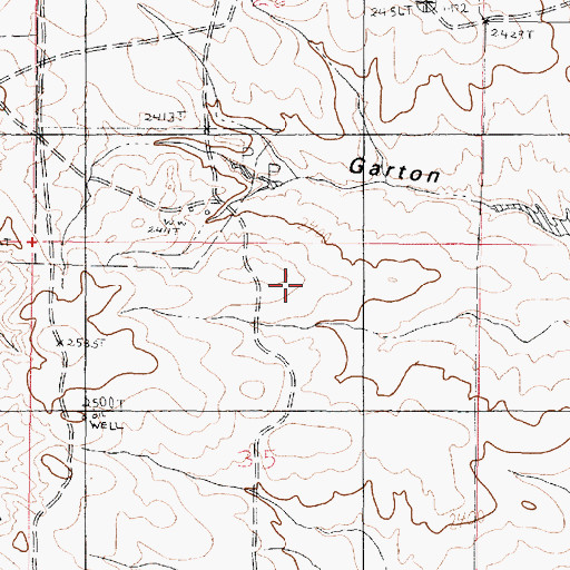 Topographic Map of 24N46E26CD__01 Well, MT